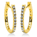 Creolen 18 kt GG, 44 Brill. 0,43 ct, TW-si