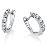 Creolen 14 kt WG, 14 Brill. 0,34 ct, TW-si