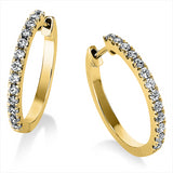 Creolen 14 kt GG, 26 Brill. 0,55 ct, TW-si