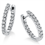 Creolen 950 Pt Platin, 28 Brill. 0,59 ct, TW-si