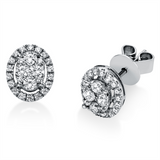 Ohrstecker 18 kt WG, 8 Brill. 0,25 ct, TW-si, 48 Brill. 0,20 ct, TW-si
