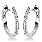 Creolen 18 kt WG, 28 Brill. 0,14 ct, TW-si