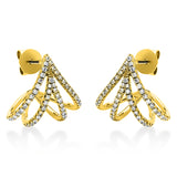 Ohrschmuck 18 kt GG, 104 Brill. 0,42 ct, TW-si