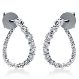 Ohrstecker 18 kt WG, 34 Brill. 0,49 ct, TW-si
