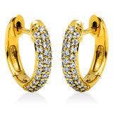 Creolen 18 kt GG, 62 Brill. 0,50 ct, TW-si