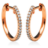 Creolen 18 kt RG, 34 Brill. 0,20 ct, TW-si