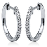 Creolen 18 kt WG, 34 Brill. 0,21 ct, TW-si
