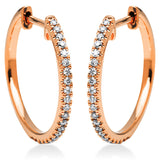 Creolen 18 kt RG, 42 Brill. 0,25 ct, TW-si
