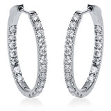 Creolen 18 kt WG, 38 Brill. 1,96 ct, TW-si