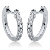 Creolen 18 kt WG, 16 Brill. 0,19 ct, TW-si