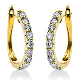 Creolen 14 kt GG, 18 Brill. 2,00 ct, TW-si