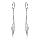 Ohrschmuck 14 kt WG, 10 Trap. 0,06 ct, W-si, 152 Dia. 0,36 ct, W-si