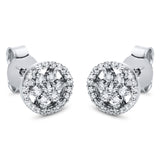 Ohrstecker 18 kt WG, 56 Brill. 0,40 ct, TW-si