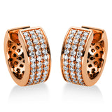 Creolen 18 kt RG, 72 Brill. 0,36 ct, TW-si