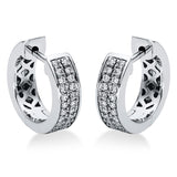 Creolen 18 kt WG, 48 Brill. 0,23 ct, TW-si