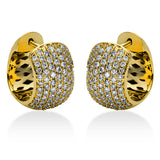 Creolen 18 kt GG, 40 Brill. 0,15 ct, TW-si, 62 Brill. 0,38 ct, TW-si, 44 Brill. 0,21 ct, TW-si