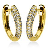 Creolen 18 kt GG, 88 Brill. 0,30 ct, TW-si