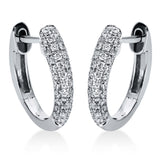 Creolen 18 kt WG, 88 Brill. 0,30 ct, TW-si