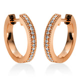 Creolen 18 kt RG, 28 Brill. 0,10 ct, TW-si