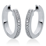 Creolen 18 kt WG, 28 Brill. 0,10 ct, TW-si