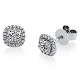 Ohrstecker 18 kt WG, 8 Brill. 0,22 ct, TW-si, 46 Brill. 0,15 ct, TW-si