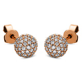 Ohrstecker 18 kt RG, 110 Brill. 0,55 ct, TW-si