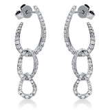 Ohrschmuck 18 kt WG, 126 Brill. 0,62 ct, TW-si