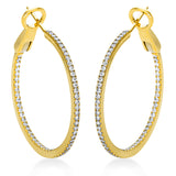 Creolen 18 kt GG, 116 Brill. 0,88 ct, TW-vsi