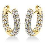 Creolen 18 kt GG, 84 Brill. 1,46 ct, TW-vsi