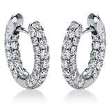Creolen 18 kt WG, 84 Brill. 1,51 ct, TW-vsi