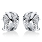 Creolen 18 kt WG, 90 Brill. 1,03 ct, TW-si