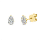 Ohrstecker 18 kt GG, 24 Brill. 0,42 ct, TW-si