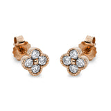 Ohrstecker 18 kt RG, 8 Brill. 0,47 ct, TW-si
