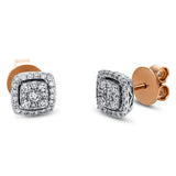 Ohrstecker 18 kt RG+WG, 58 Brill. 0,51 ct, TW-si