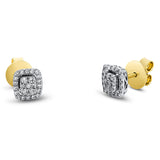 Ohrstecker 18 kt GG+WG, 50 Brill. 0,32 ct, TW-si