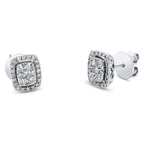 Ohrstecker 18 kt WG, 54 Brill. 0,50 ct, TW-si