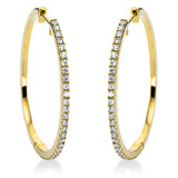 Creolen 18 kt GG, 52 Brill. 0,47 ct, TW-si