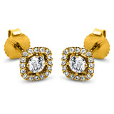 Ohrstecker 14 kt GG, 34 Brill. 0,35 ct, TW-si