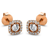 Ohrstecker 18 kt RG, 34 Brill. 0,36 ct, TW-si