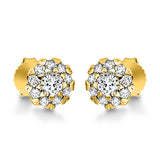 Ohrstecker 18 kt GG, 20 Brill. 0,59 ct, TW-si