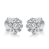 Ohrstecker 18 kt WG, 20 Brill. 0,59 ct, TW-si