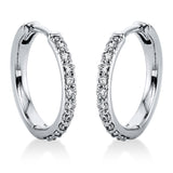 Creolen 14 kt WG, 20 Brill. 0,40 ct, TW-si