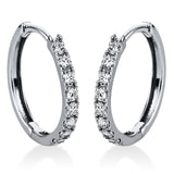 Creolen 14 kt WG, 16 Brill. 0,50 ct, TW-si