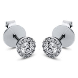 Ohrstecker 14 kt WG, 26 Brill. 0,50 ct, TW-si