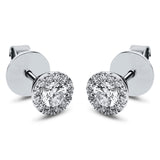 Ohrstecker 14 kt WG, 26 Brill. 0,70 ct, TW-si