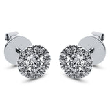 Ohrstecker 14 kt WG, 26 Brill. 1,00 ct, TW-si