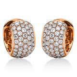Creolen 18 kt RG, 90 Brill. 1,31 ct, TW-vsi