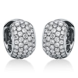 Creolen 18 kt WG, 90 Brill. 1,30 ct, TW-vsi