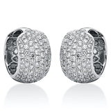 Creolen 18 kt WG, 156 Brill. 2,70 ct, TW-vsi