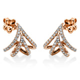 Ohrstecker 18 kt RG, 72 Brill. 0,83 ct, TW-vsi